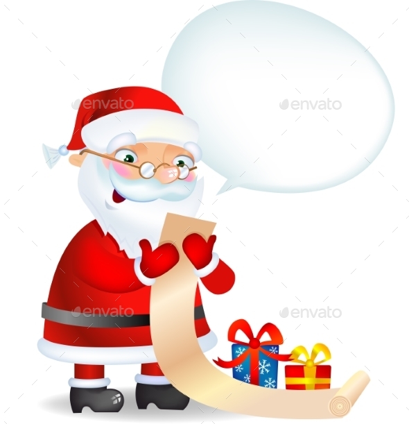 GraphicRiver Santa Claus Checking his List 9726112 GraphicRiver Santa Claus Checking his List 9726112