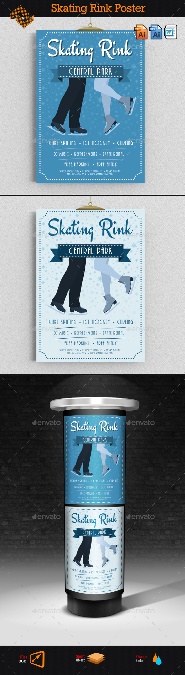 GraphicRiver Skating Rink Poster Flyer 9726387 GraphicRiver Skating Rink Poster Flyer 9726387