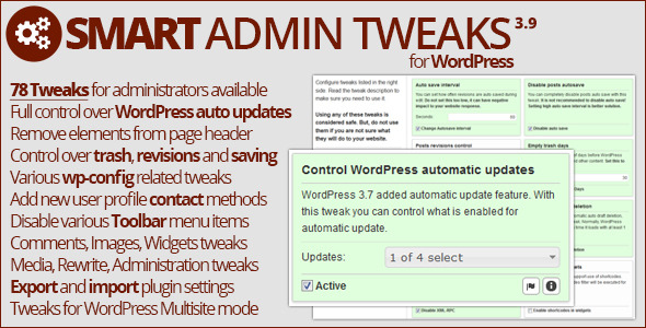 Smart Admin Tweaks Smart Admin Tweaks