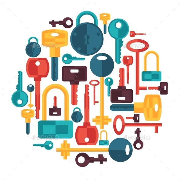GraphicRiver Background Design with Locks and Key Icons 9727948 GraphicRiver Background Design with Locks and Key Icons 9727948