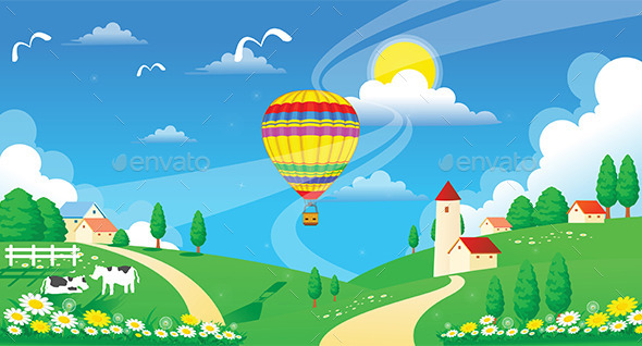 GraphicRiver Country Landscape 9728094 GraphicRiver Country Landscape 9728094