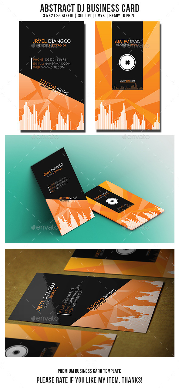 GraphicRiver Abstract DJ Business Card 9731208 GraphicRiver Abstract DJ Business Card 9731208