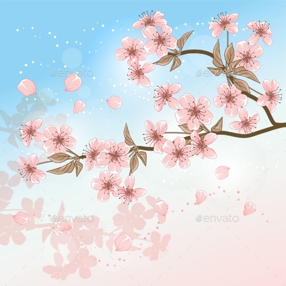 GraphicRiver Cherry Tree 9735084 GraphicRiver Cherry Tree 9735084