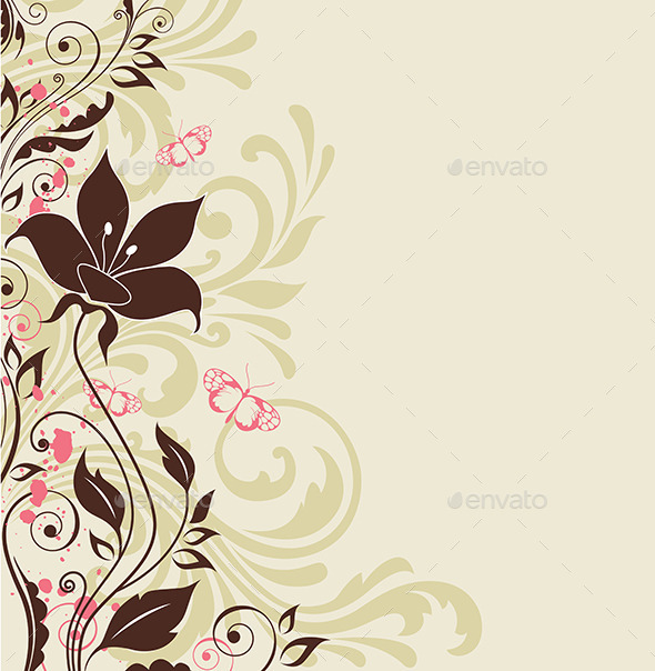GraphicRiver Decorative Background with Flowers 9735812 GraphicRiver Decorative Background with Flowers 9735812