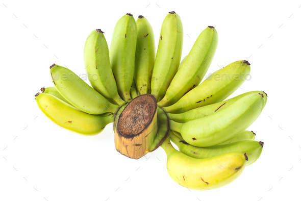 Green banana isolated