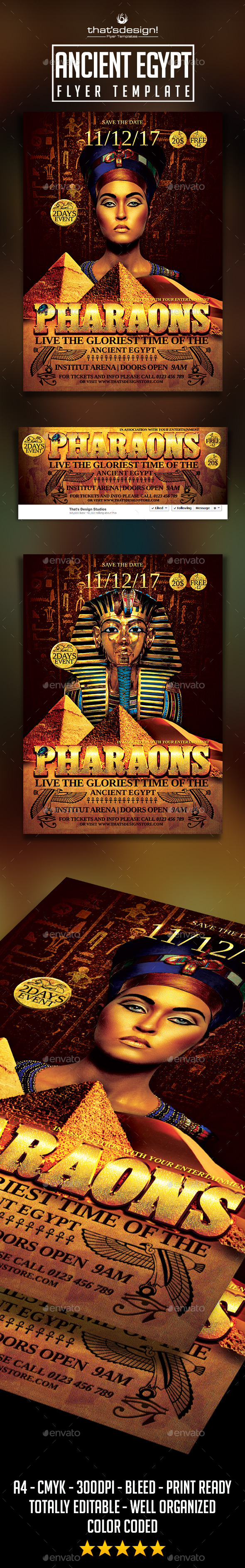 GraphicRiver Ancient Egypt Event Flyer Template 9736849 GraphicRiver Ancient Egypt Event Flyer Template 9736849