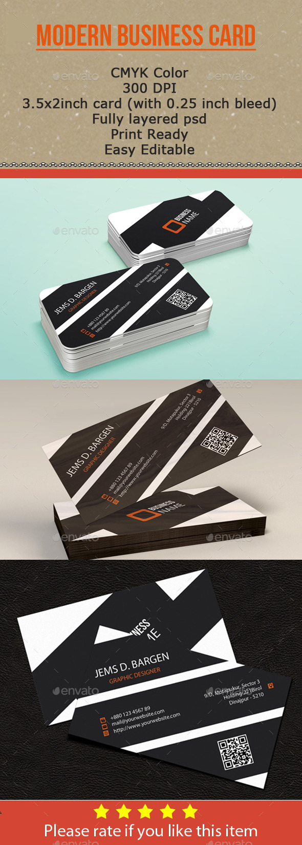 GraphicRiver Modern Business Card 9737138 GraphicRiver Modern Business Card 9737138