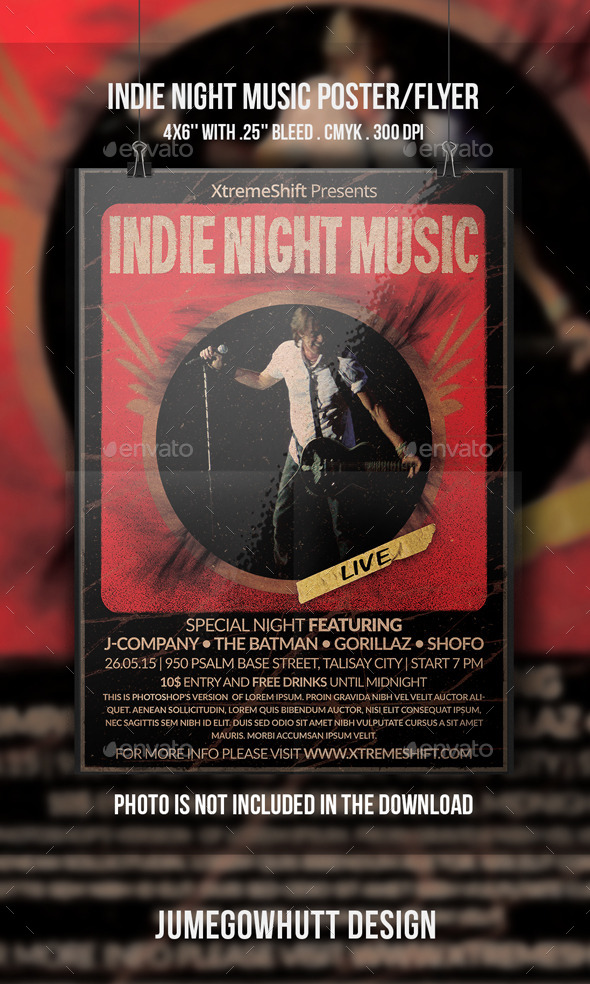 GraphicRiver Indie Night Music Flyer A4 9737658 GraphicRiver Indie Night Music Flyer A4 9737658