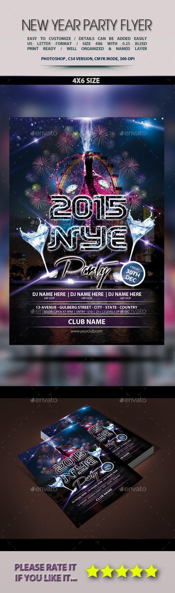 New Year Party Flyer (Clubs & Parties)