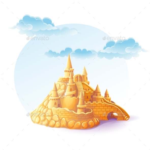GraphicRiver Sand Castle Background 9738016 GraphicRiver Sand Castle Background 9738016