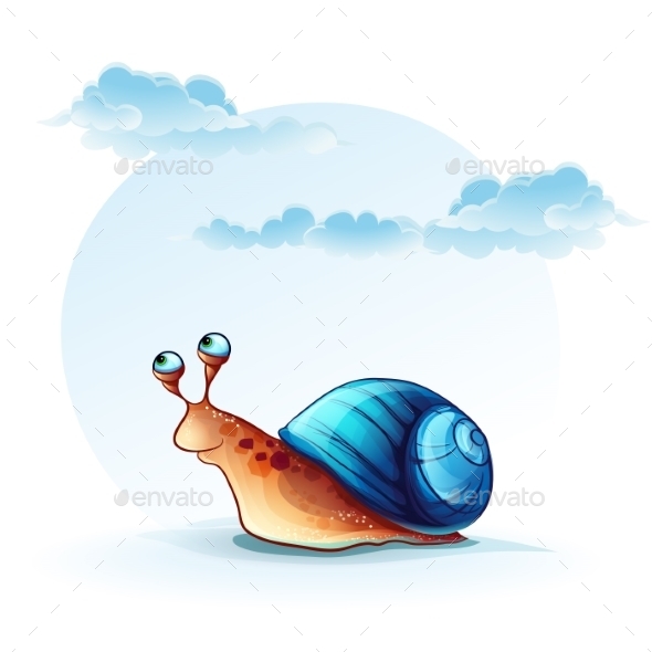GraphicRiver Cheerful Snail 9738231 GraphicRiver Cheerful Snail 9738231
