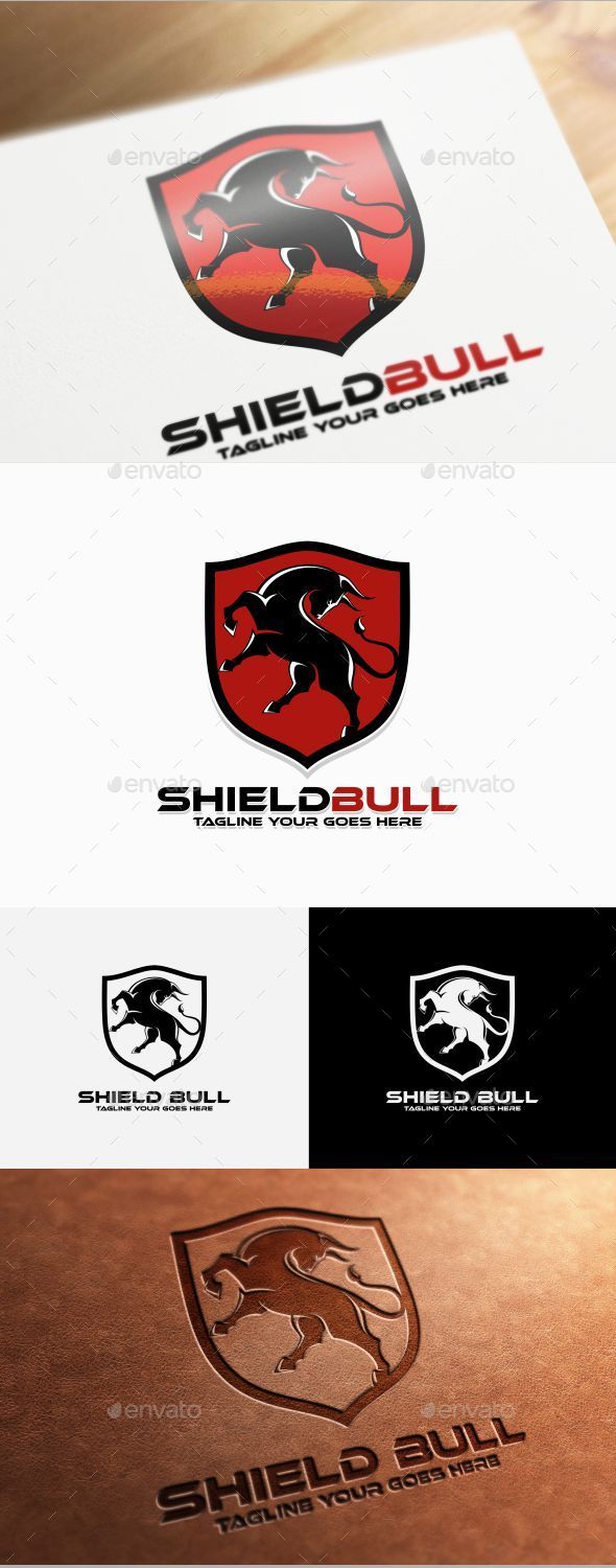 Shield Bull Logo Template