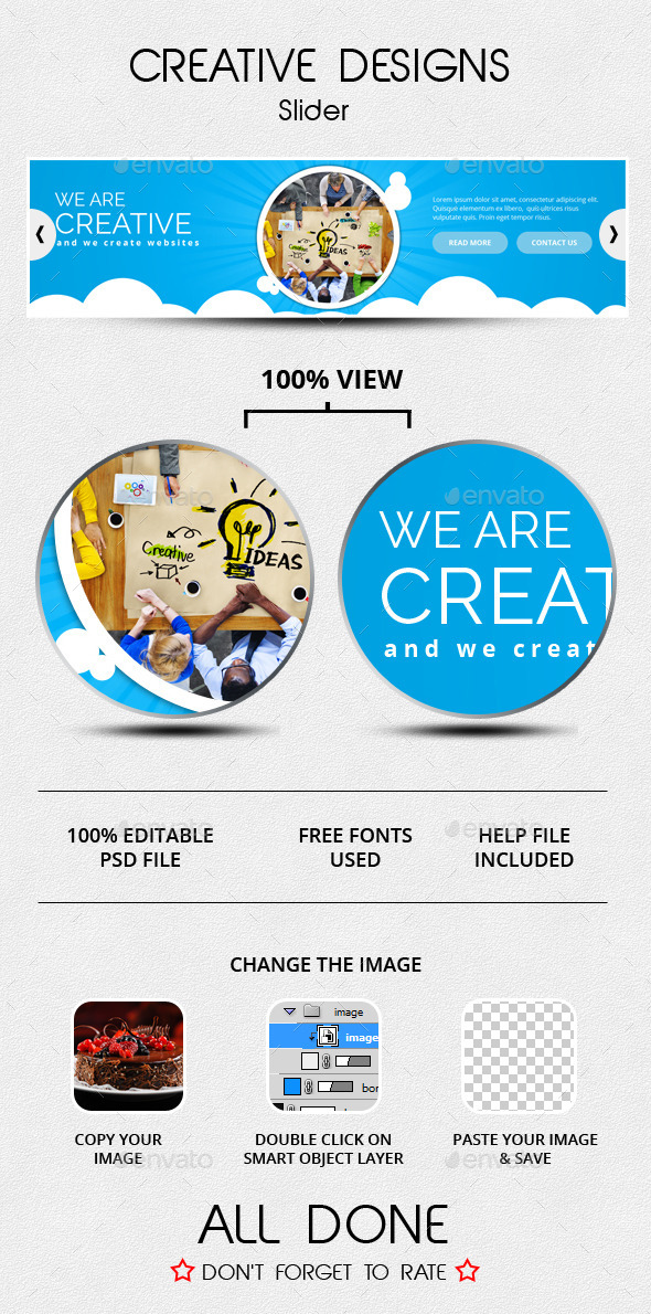 creative designs slider 
