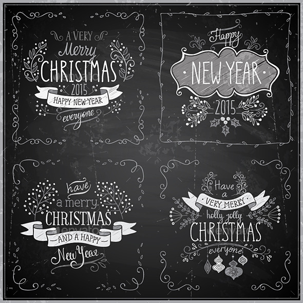 GraphicRiver Christmas Hand Drawn Card Set 9740714 GraphicRiver Christmas Hand Drawn Card Set 9740714