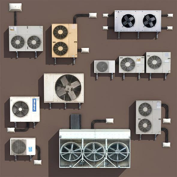 3DOcean Air conditioning PACK Low Poly 3D Modle 9740880 3DOcean Air conditioning PACK Low Poly 3D Modle 9740880