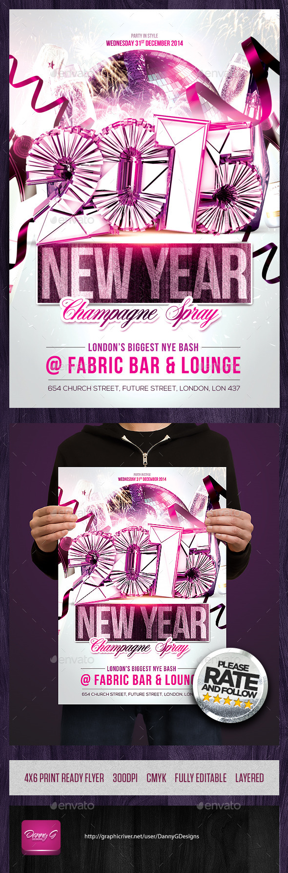 GraphicRiver 2015 New Year Champagne Spray 9741264 GraphicRiver 2015 New Year Champagne Spray 9741264