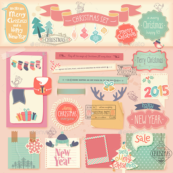 GraphicRiver Christmas Scrapbook Set 9741290 GraphicRiver Christmas Scrapbook Set 9741290