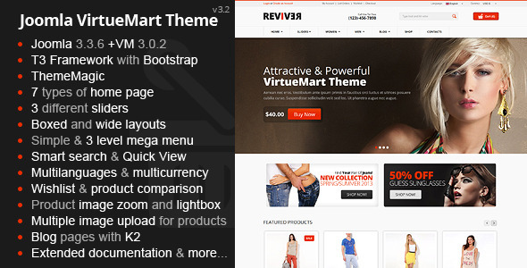 Reviver Responsive Multipurpose VirtueMart Theme Reviver Responsive Multipurpose VirtueMart Theme