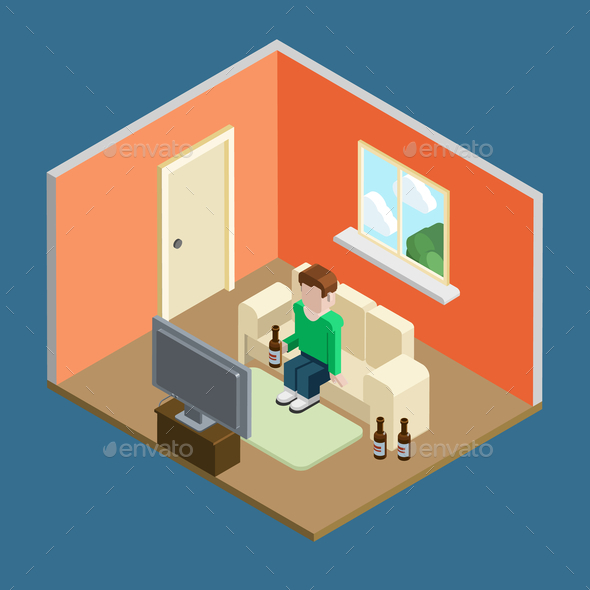 GraphicRiver Home Liesure Man 9741796 GraphicRiver Home Liesure Man 9741796