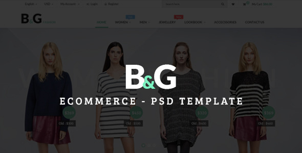 b&g - ecommerce psd template 