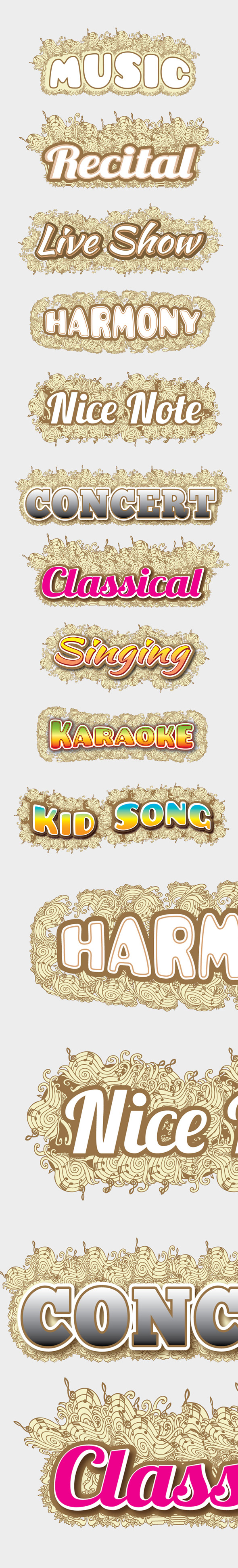 GraphicRiver Music Graphic Styles for Ai 9742276 GraphicRiver Music Graphic Styles for Ai 9742276