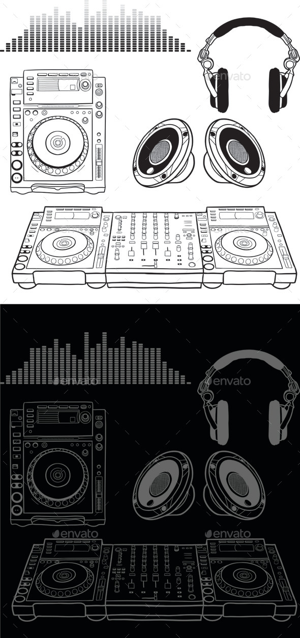 GraphicRiver Dj Music Elements 9742341 GraphicRiver Dj Music Elements 9742341