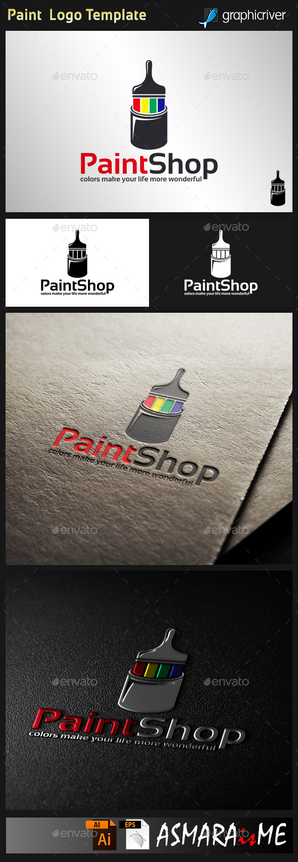 GraphicRiver Paint Logo Template 9742363 GraphicRiver Paint Logo Template 9742363