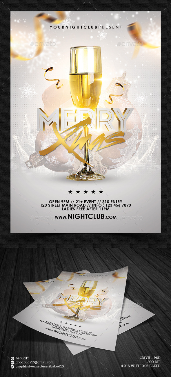 Merry Xmas Flyer Template Merry Xmas Flyer Template