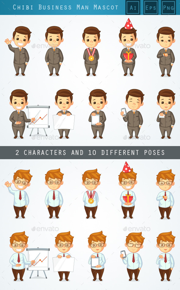 GraphicRiver Chibi Business Man Mascot 9742450 GraphicRiver Chibi Business Man Mascot 9742450