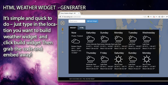 html - weather widget generator 