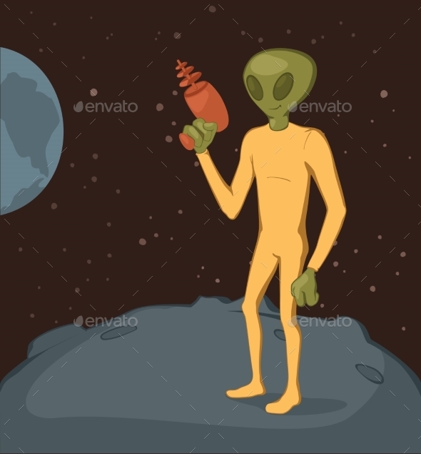 GraphicRiver Green Alien 9744070 GraphicRiver Green Alien 9744070