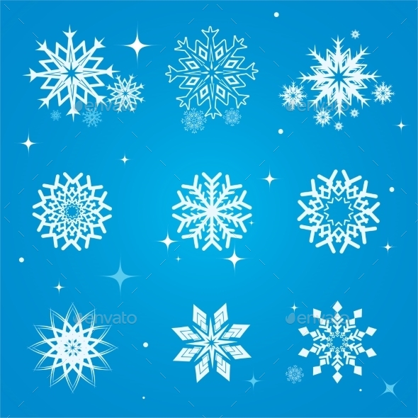 GraphicRiver Snowflakes Set 9744075 GraphicRiver Snowflakes Set 9744075