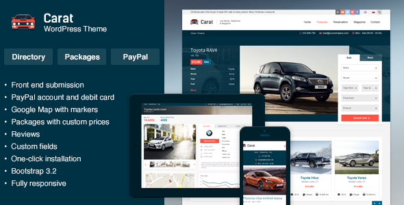 ThemeForest Carat Automotive Listing WordPress Theme 9693307 ThemeForest Carat Automotive Listing WordPress Theme 9693307