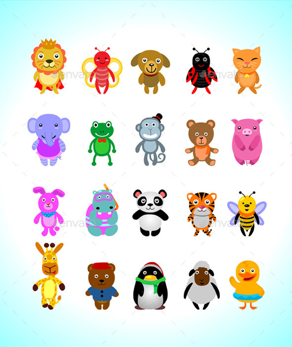 GraphicRiver Animals Cartoon 9746340 GraphicRiver Animals Cartoon 9746340