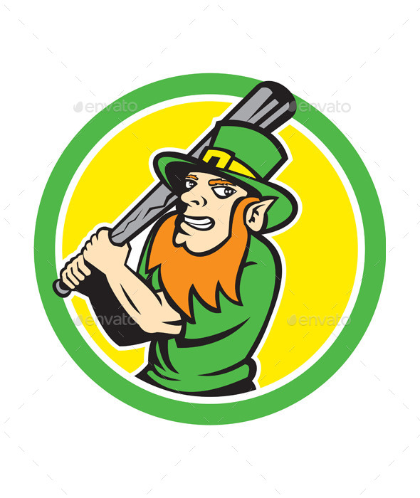 GraphicRiver Leprechaun Baseball Circle 9746990 GraphicRiver Leprechaun Baseball Circle 9746990