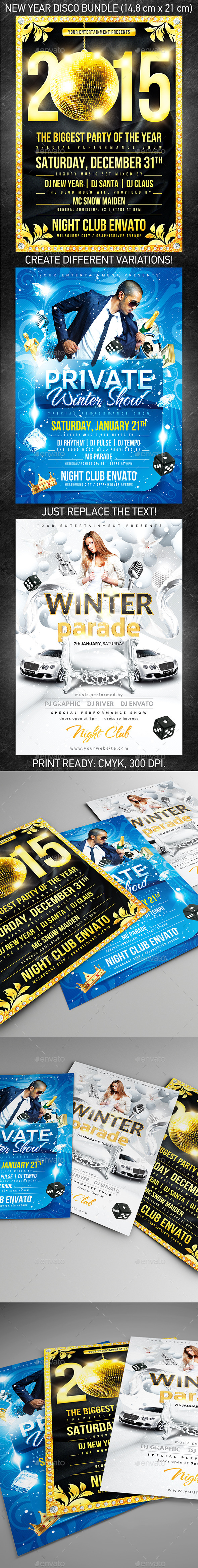 New Year Disco Flyer Bundle - Holidays Events