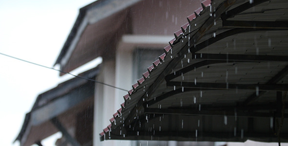 Rain From Metal Roof 02 Rain From Metal Roof 02