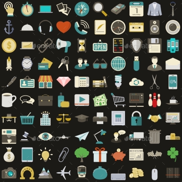 GraphicRiver Universal 100 Icons 9748875 GraphicRiver Universal 100 Icons 9748875