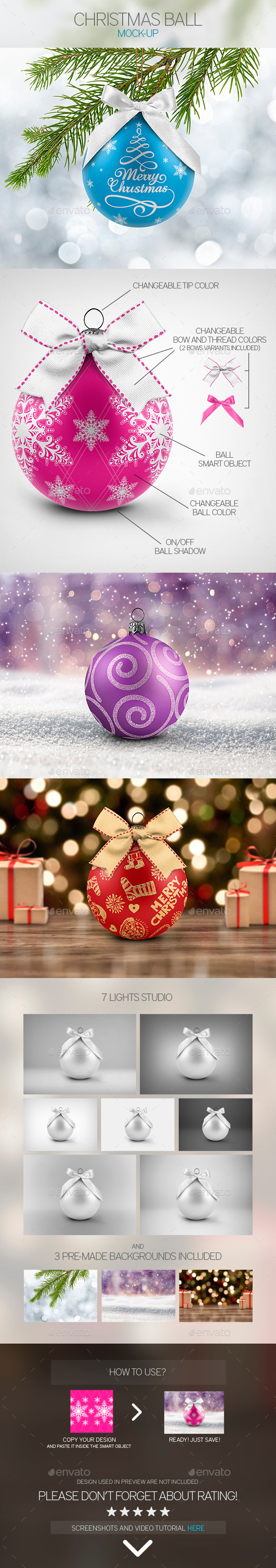 GraphicRiver Christmas Ball Mock-Up 9749507 GraphicRiver Christmas Ball Mock-Up 9749507