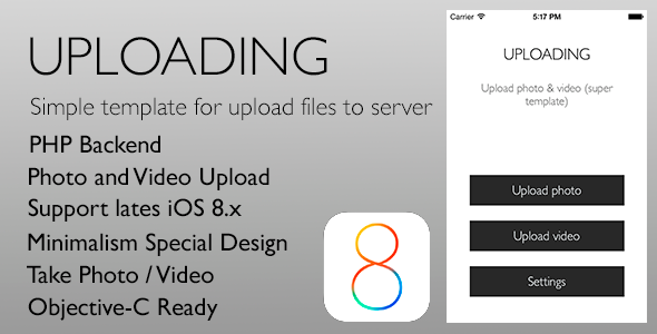 CodeCanyon Uploading Simple template for upload files iOS 8 9749541 CodeCanyon Uploading Simple template for upload files iOS 8 9749541