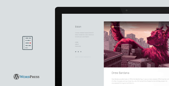 Eston - A Simple Notebook WordPress Blog Theme