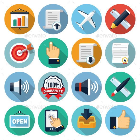 GraphicRiver Flat Icons with long shadow set 9 9751608 GraphicRiver Flat Icons with long shadow set 9 9751608
