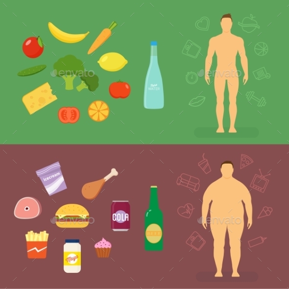 GraphicRiver Healthy Lifestyle Flat Vector Card or Infographic 9752108 GraphicRiver Healthy Lifestyle Flat Vector Card or Infographic 9752108
