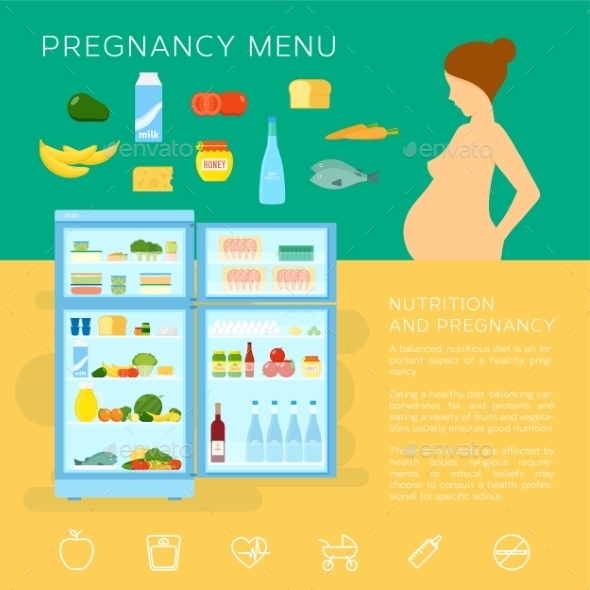 GraphicRiver Pregnancy Menu Food Flat Style Vector Infographic 9752114 GraphicRiver Pregnancy Menu Food Flat Style Vector Infographic 9752114