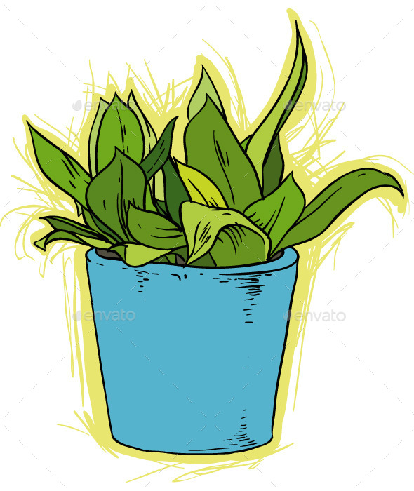GraphicRiver Flower in a Pot 9752348 GraphicRiver Flower in a Pot 9752348
