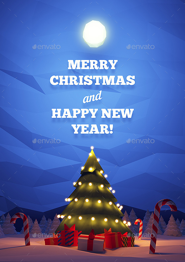 GraphicRiver Holiday Poster and Low Poly Background 9753731 GraphicRiver Holiday Poster and Low Poly Background 9753731