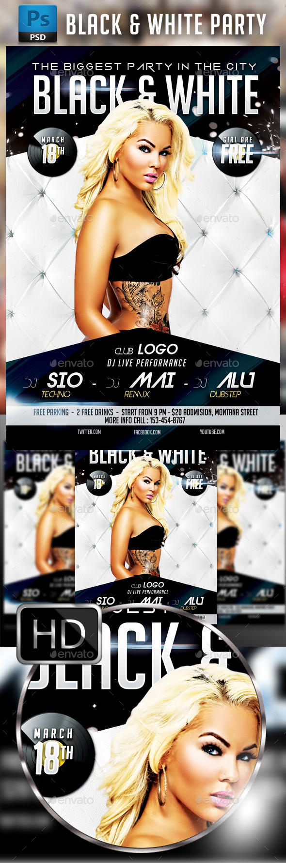 GraphicRiver Black & White Party 9754367 GraphicRiver Black & White Party 9754367