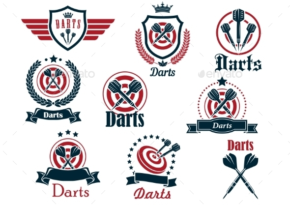 GraphicRiver Darts Sporting Emblems 9754524 GraphicRiver Darts Sporting Emblems 9754524