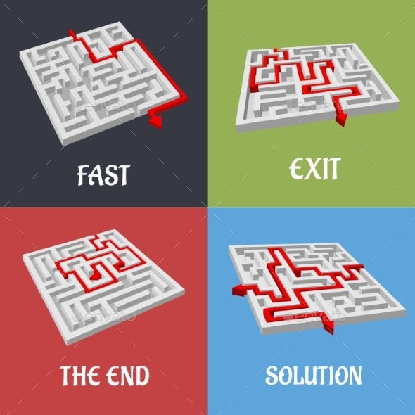 GraphicRiver Labyrinth Puzzles 9754987 GraphicRiver Labyrinth Puzzles 9754987