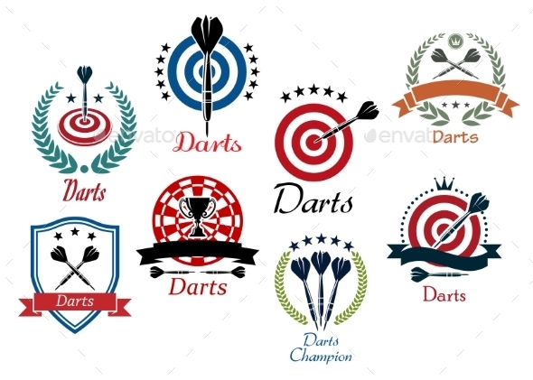 GraphicRiver Darts Sporting Emblems 9755113 GraphicRiver Darts Sporting Emblems 9755113